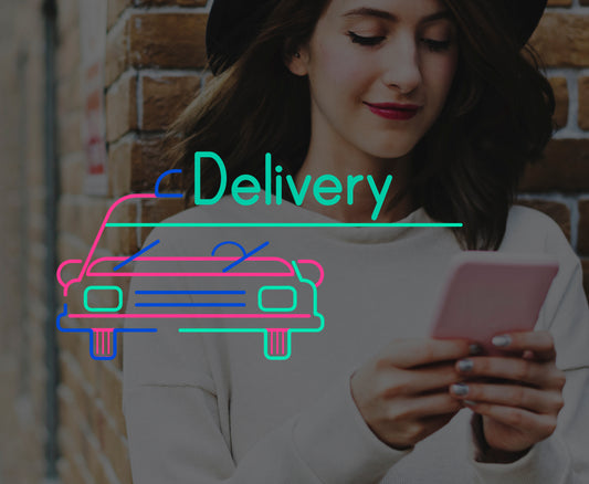 Female placing an order on her phone