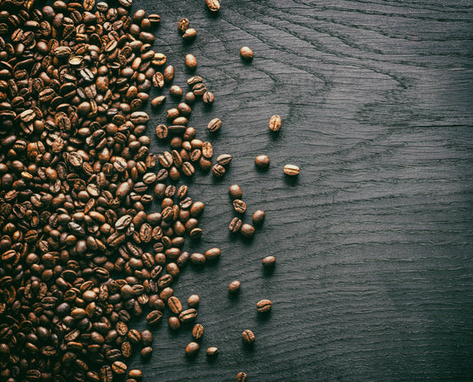 Decaffeinated Coffee Beans on table